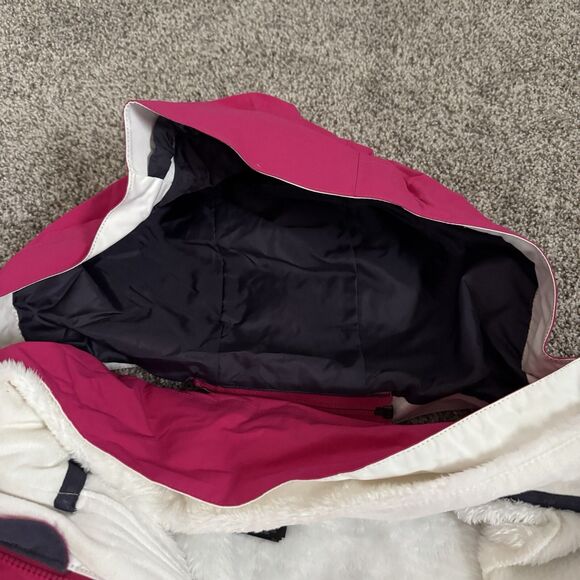 The North Face Hyvent 3in1 Winter Hooded Jacket TC3P + TM3P Pink White Large - Picture 12 of 16